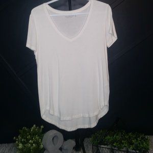 Abercrombie & Fitch "Soft A&F Drapey" White Tee